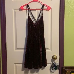 Forever 21 Crushed Velvet Formal Dress